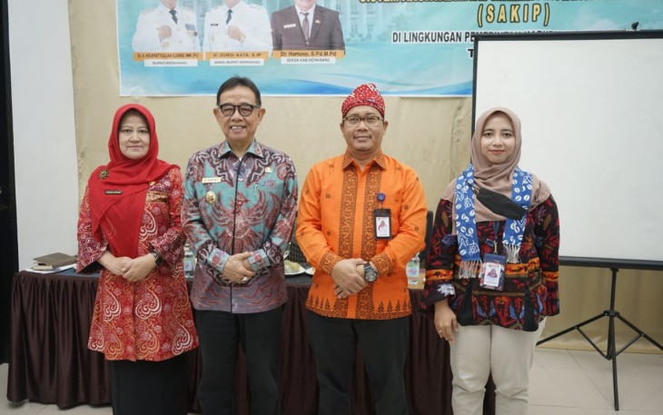 Bupati Kepahiang Dr. Ir Hidayattulah Sjahid, MM IPU saat membuka kegiatan Bimbingan Teknis teknik penguatan implementasi SAKIP.