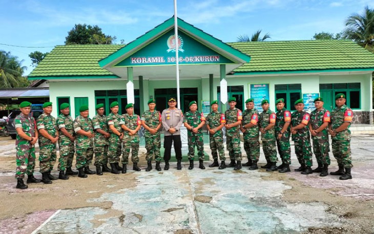 Pabung Gumas saat Terima Kunjungan Kapolres Sebagai Wujud Sinergitas TNI-Polri di Wilayah 