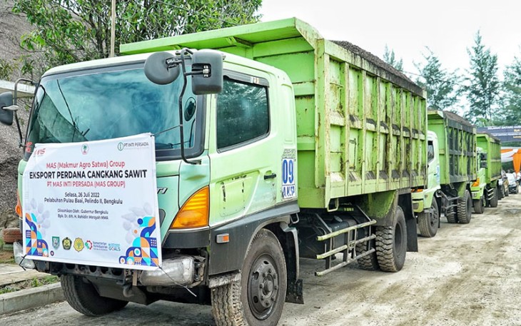 Pemprov saat Lepas Ekspor Perdana 8500 Ton Cangkang Sawit Ke Thailand