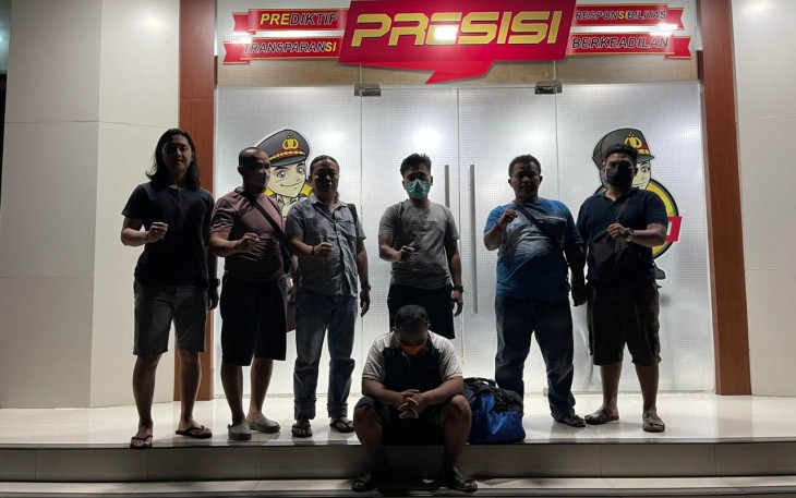 Tersangka saat diamankan