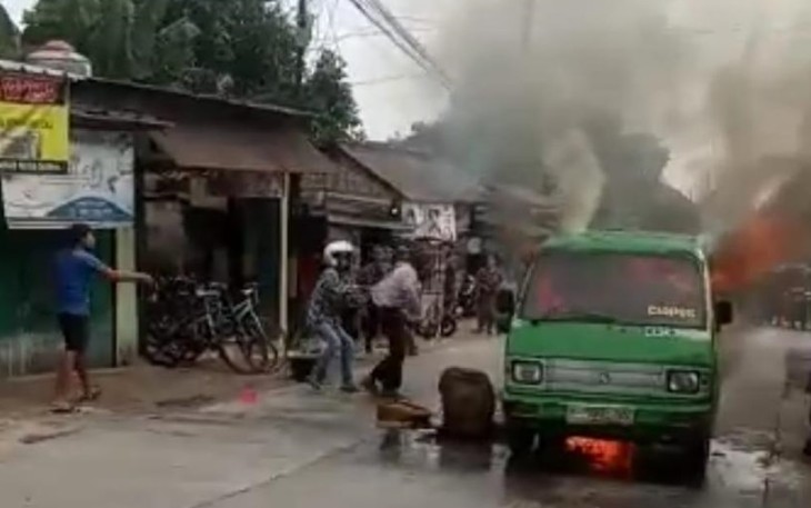 Angkot pasca Terbakar di Tamansari Bogor 