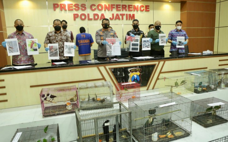 Konferensi Pers Polda Jatim, Jumat (26/8/2022) siang.