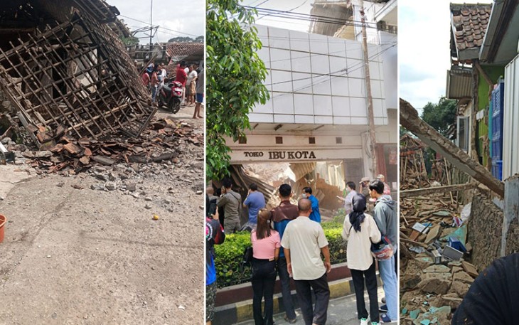 Pasca terjadi gempa, Senin (21/11).