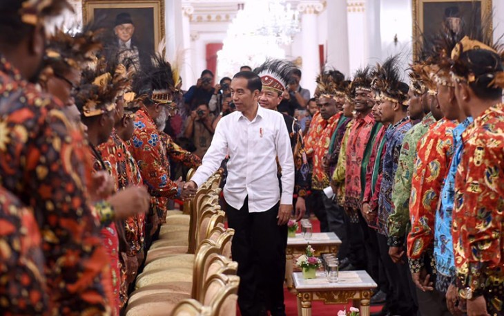 Saat Pertemuan Presiden Jokowi dengan para Tokoh Papua di Istana. Sumber Foto: Twitter Joko Widodo @jokowi