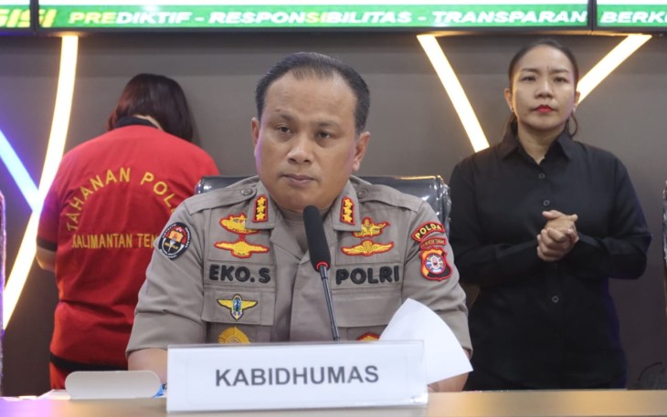 Kabidhumas Kombes Pol K. Eko Saputro, S.H., M.H. saat konfrensi pers di Aula Ditreskrimum, Mapolda setempat, Selasa (13/9/2022) pagi.