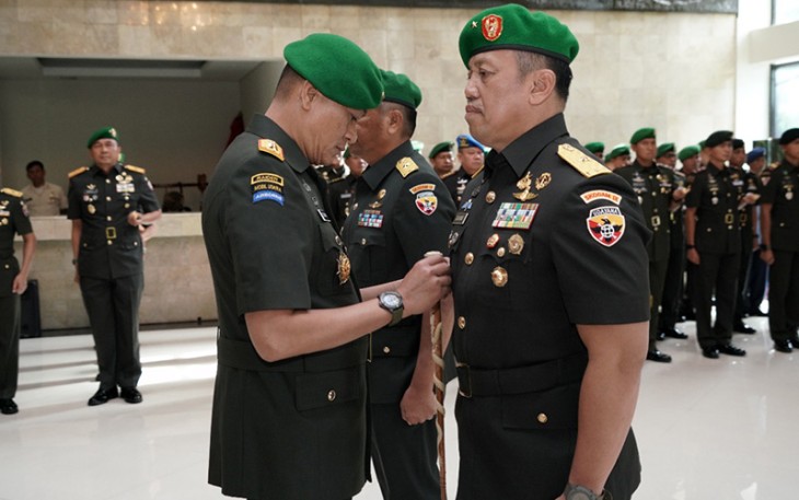 Sertijab Tradisi Korps Kasdam IX/Udayana, di Hall Makodam IX/Udayana, Kota Denpasar, Provinsi Bali, pada Selasa (20/9/2022).