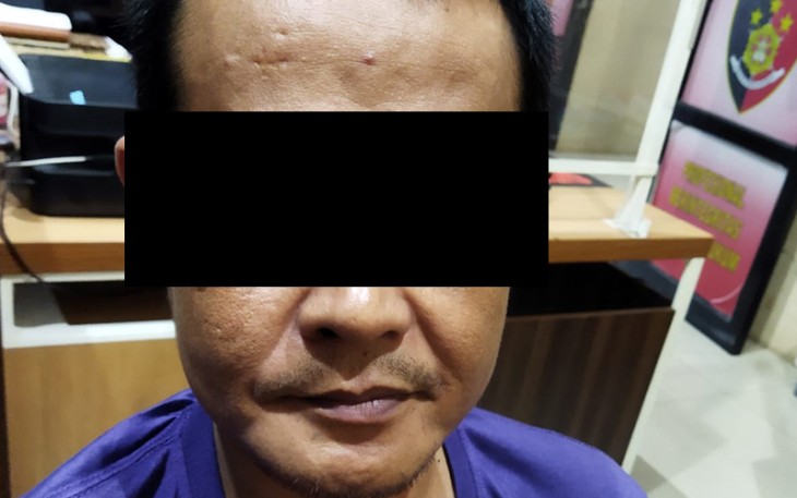 Tersangka saat diamankan