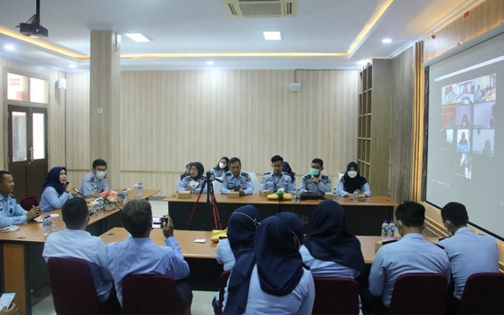 Biro Hukerma saat Kenalkan Aplikasi P2MA ke Jajaran Kemenkumham Banten