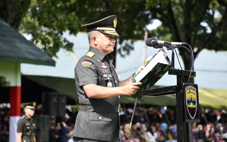 Pangdam I/BB, Mayjen TNI Achmad Daniel Chardin, SE, MSi saat memberi sambutan