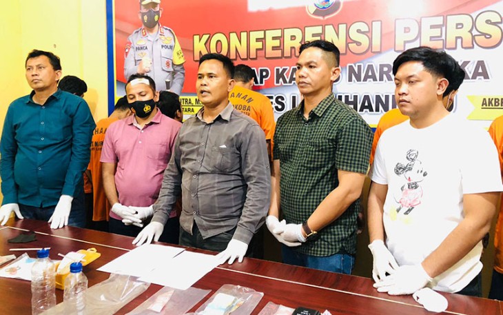 Konferensi Pers Polres Labuhanbatu, Kamis (13/10/2022).