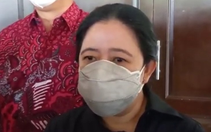 Ketua DPR RI, Puan Maharani, usai menghadiri pembukaan acara Bimtek untuk mahasiswa penerima  KIP Kuliah, di The Sunan Hotel Solo, Selasa (27/4/2022). ( Foto : Istimewa)