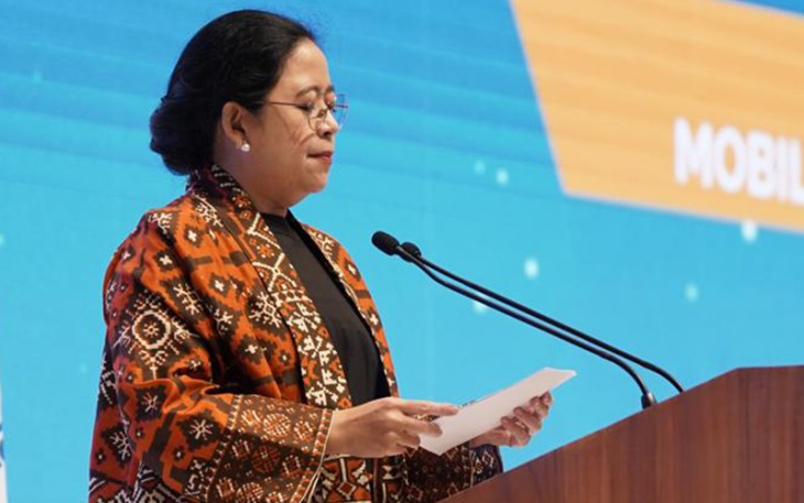 Puan Maharani pada saat acara 14SWSP