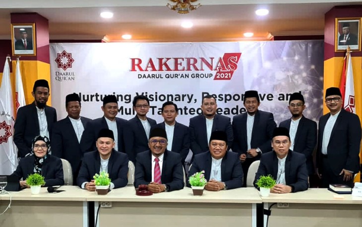 Rapat Kerja Nasional (Rakernas) Daarul Qur’an Group 2021 telah digelar di Gedung Aula STMIK Antar Bangsa, CBD, Ciledug, Tangerang, Banten, tanggal 5 dan 6 Januari 2022 