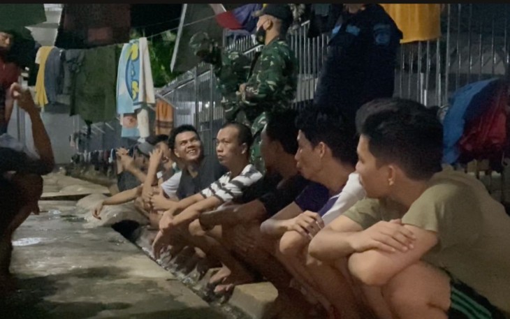 Suasana pasca penggeledahan