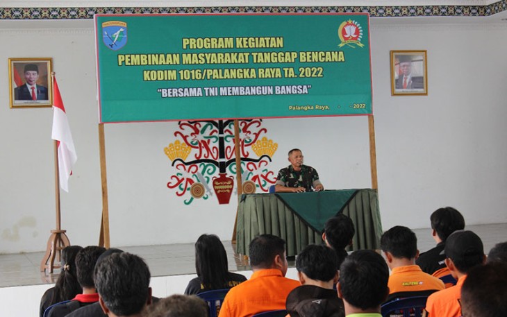 Kodim Palangka Raya saat Gelar Program Kegiatan Pembinaan Masyarakat Tanggap Bencana 