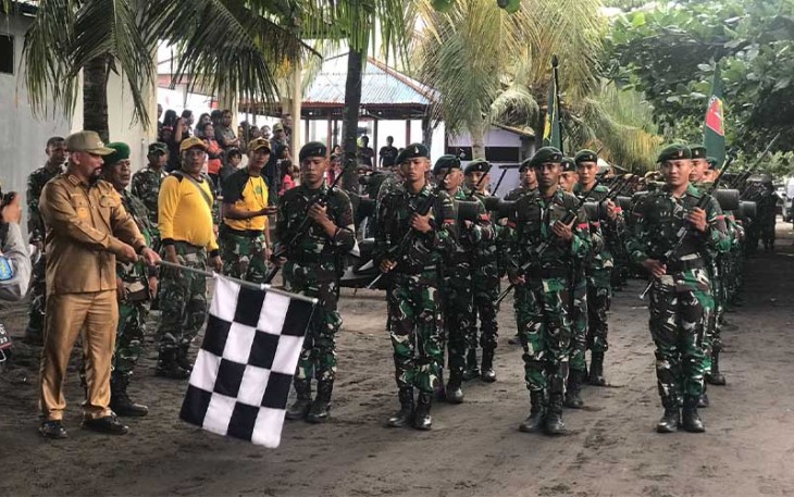 Gerak Jalan Peleton Beranting Yudha Wastu Pramuka Jaya
