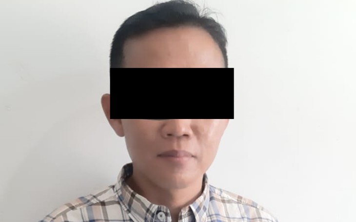 Oknum ASN BPBD Provinsi Bengkulu, RN saat diamankan