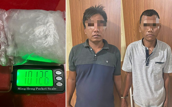 Tersangka dan barang bukti saat diamankan