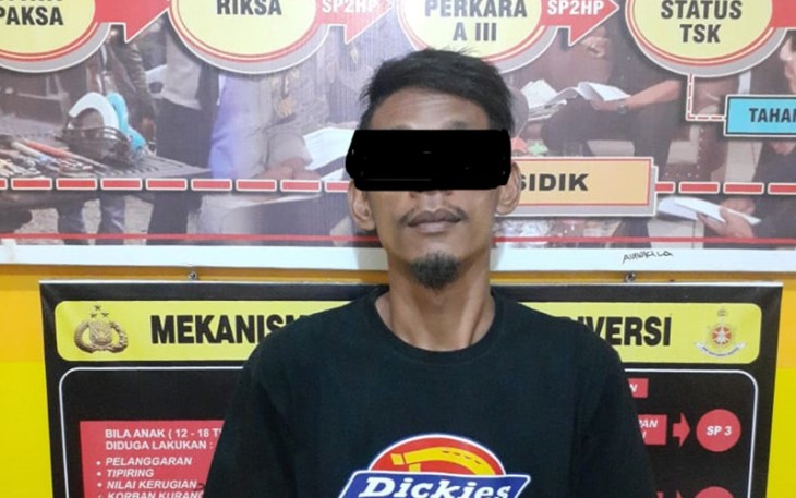 Tersangka saat diamankan