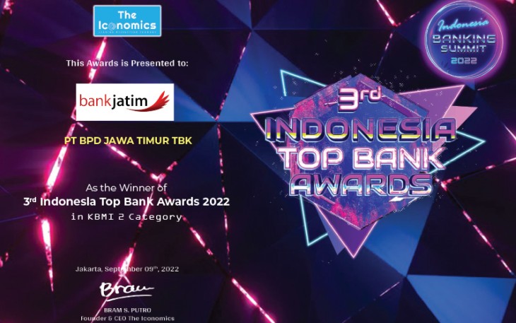 Sertifikat Top Bank Award Indonesia 