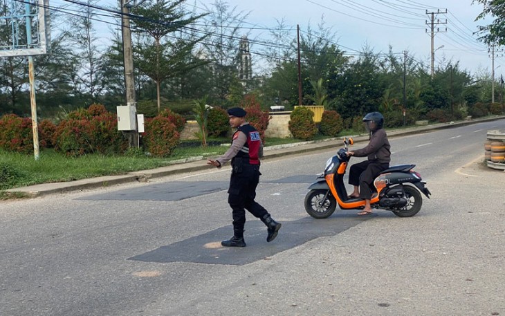 Satsamapta Polres Aceh Timur Gelar Strong Point Setiap Hari