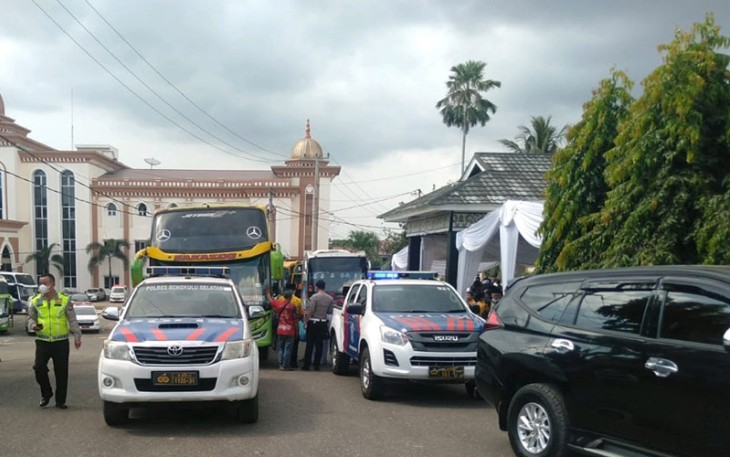 Pengawalan Kepulangan Jemaah Haji Kabupaten Bengkulu Tengah