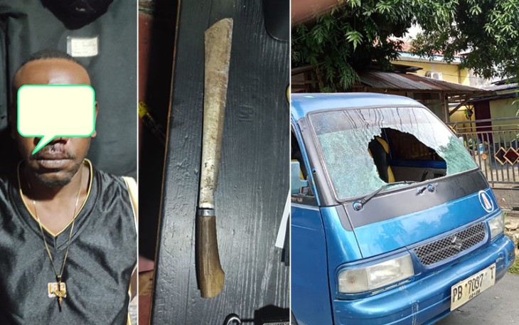 Tersangka dan barang bukti saat diamankan