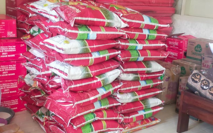 Bantuan beras dari BNPB