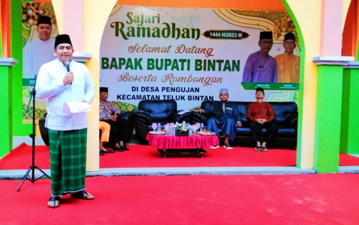 Bupati Bintan Roby Kurniawan saat sambutan