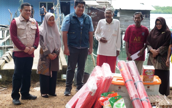 M. Iswan saat sambut Hangat Bantuan Bupati Bintan