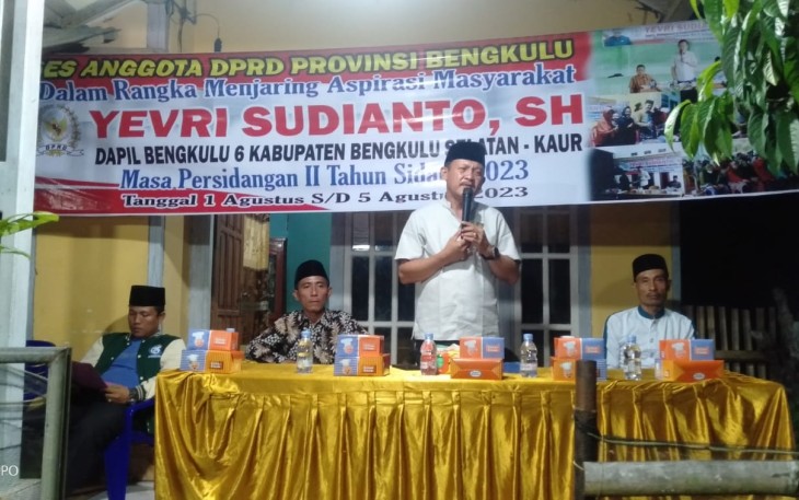 Reses Anggota DPRD Provinsi Bengkulu Yevri Sudianto SH  