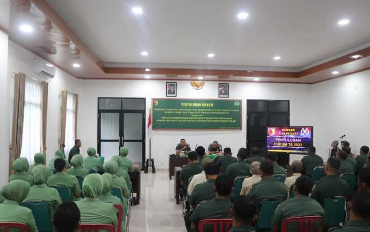 Anggota Kodim Tulungagung Ikuti Penyuluhan Hukum