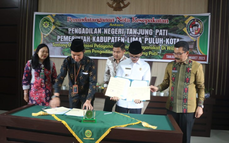 Bupati Limapuluh Kota Safaruddin, Mou dengan Pengadilan Negeri Tanjung Pati.
