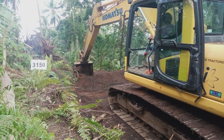 Capaian pekerjaan pambangun perintisan jalan pertanian Satgas TMMD Ke-116 Kodim 1310/Bitung