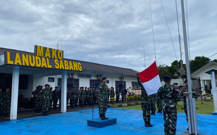 Komandan Lanudal Sabang Pimpin Upacara Bendera 17-an Bulan November