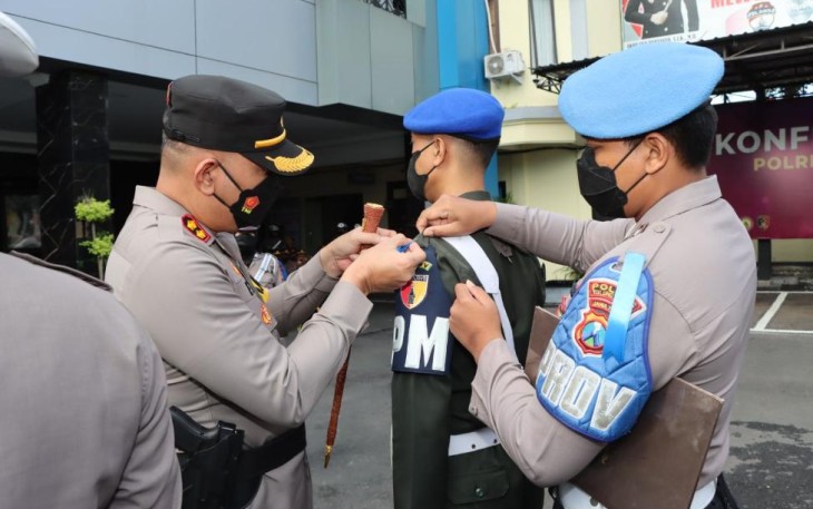 Polres Tulungagung saat Gelar Apel Ops Keselamatan Semeru 2023 Guna Antisipasi Keselamatan Berlalulintas