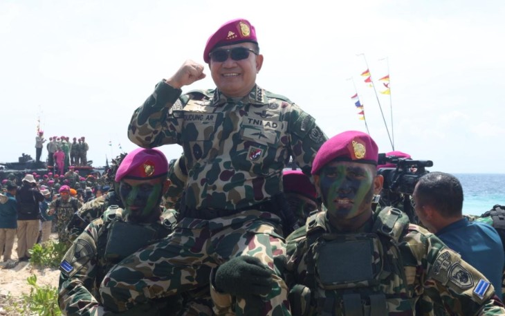  Kasad usai Terima Brevet Taifib dan Anti Teror Aspek Laut