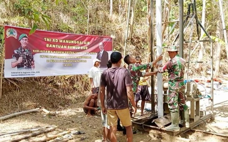 Danrem 081/DSJ Bangun 3 Sumur Bor di Pacitan