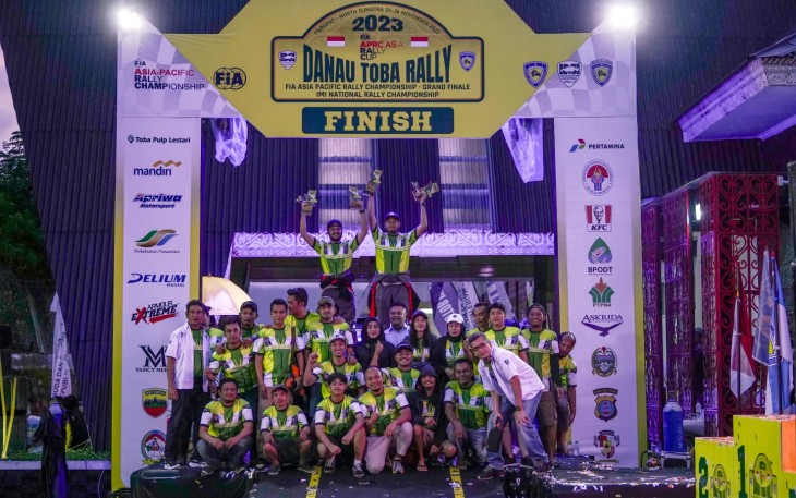 Putra Sumut Juarai Kejurnas Danau Toba Rally 2023
