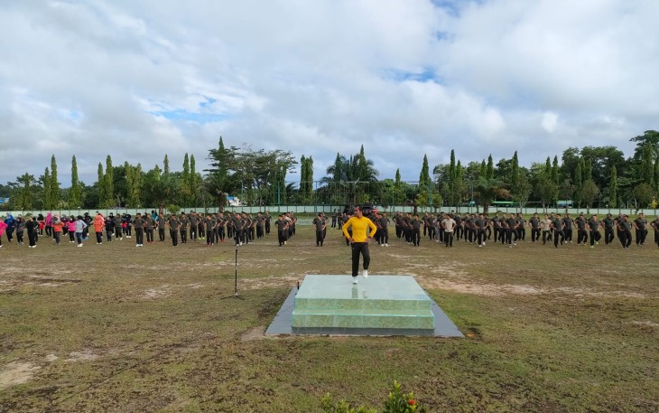 Korem 121/ABW Gelar Senam Bersama 