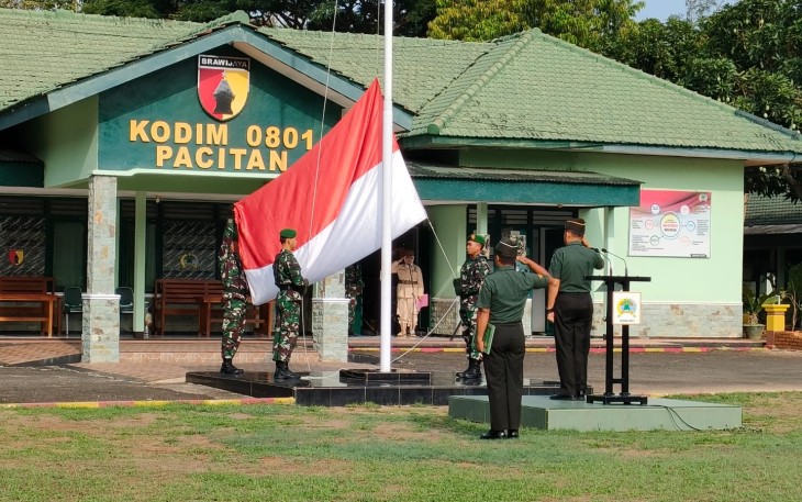 Kodim 0801/Pacitan Gelar Upacara Bendera