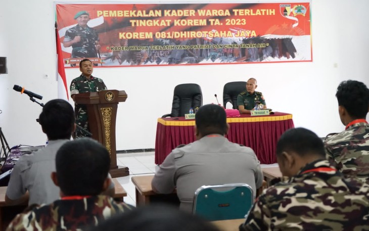Korem 081/DSJ Gelar Pembekalan Kader Warga Terlatih 