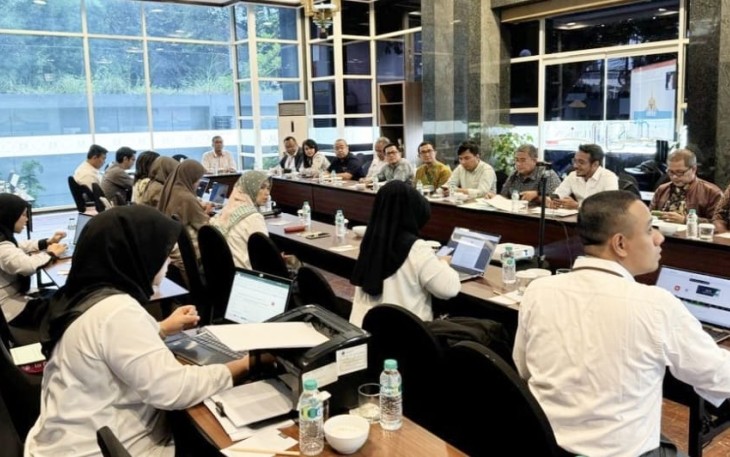 Rapat Koordinasi Penyediaan Transportasi Udara untuk Jemaah Haji Indonesia berlangsung di Jakarta, 12 Desember 2023. 