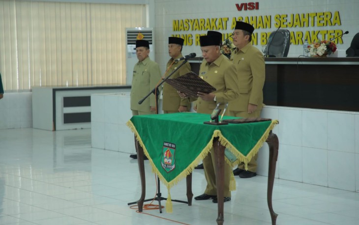 Bupati Lantik Pejabat Pimpinan Pratama Administrator dan Pejabat Pengawas di Lingkungan Pemerintah Kabupaten Asahan
