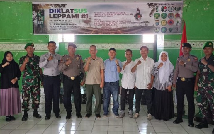 Kasat Samapta Polres Tapanuli Selatan (Tapsel), AKP Harun, SH, hadiri Diklatsus Leppami HMI Padangsidimpuan, Sabtu (9/9/2023) pagi.
