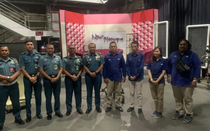 Lanudal Manado saat Sambangi Stasiun TVRI Sulut