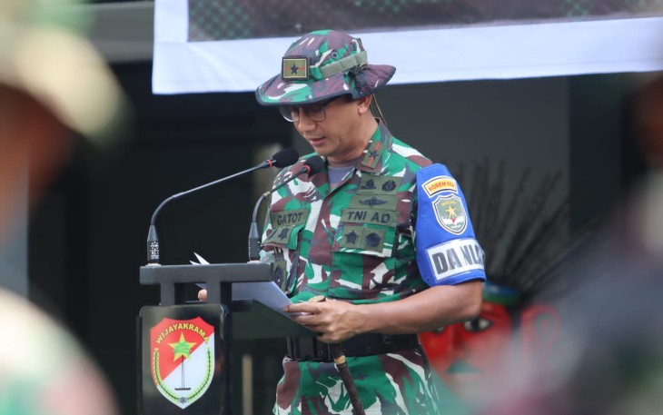 Danrem 052/Wijayakrama Buka Latihan Lapangan Kodim 0503/JB