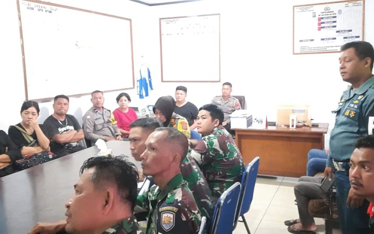 Pertemuan pihak saksi dan keluarga korban yang di gelar oleh pihak Satlantas Polres Bitung