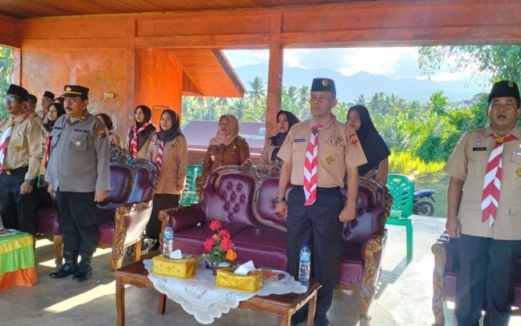 Kasat Binmas Polres Tapanuli Selatan (Tapsel), AKP Daulat MZ Harahap, menghadiri pembukaan perkemahan Bakti Saka Kartika, Jumat (21/7/2023) sore.