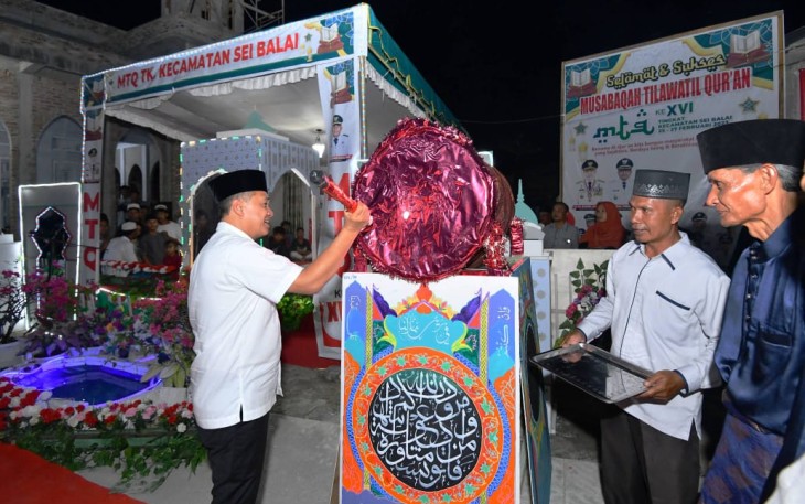 Bupati Batu Bara saat Tutup MTQ Tingkat Kecamatan
